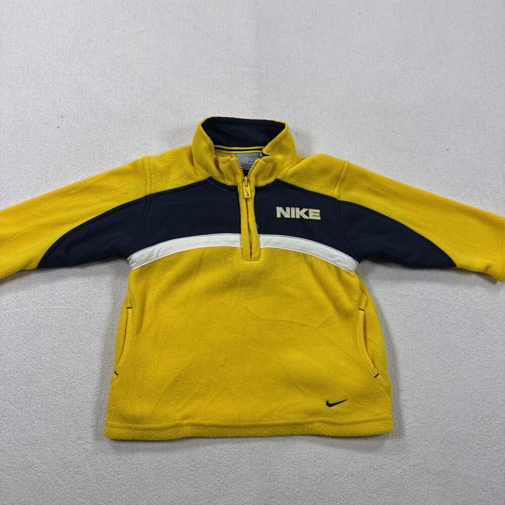 Nike Fleece Y2K Jacket Shirt Infant Boys 18M Navy Blue Yellow